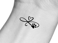 a dog's paw with a heart on it