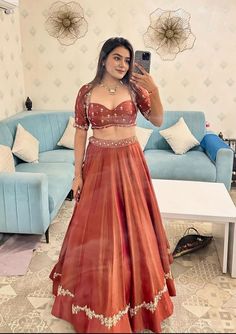 Simple Engagement Look Indian, Haldi Skirt And Top, Wedding Season Outfit Indian, Friend Marriage Outfit Indian, Skirt With Kurti Designs, Simple Engagement Lehenga, Fancy Lehenga Designs, Outfit For Friends Wedding Indian, Marriage Choli Design