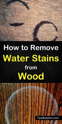 how to remove water stains from wood