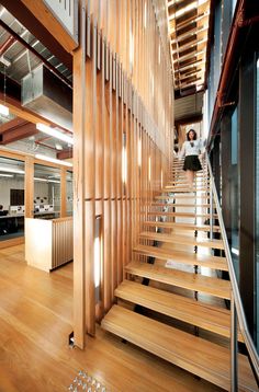 Gallery of Youth Mental Health Building, Brain and Mind Research Institute… Outside Building Ideas, Timber Battens, Timber Screens, Wood Staircase, University Of Sydney, Architecture Images, Arch Design, Healthcare Design, Architecture Awards