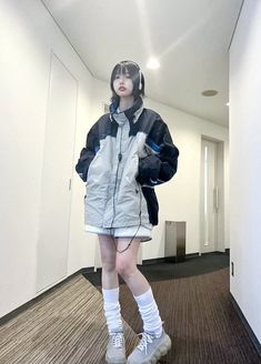 Blue Clothes Aesthetic, Cyberpunk Outfit, Soft Gamine, Cyberpunk Fashion, J Fashion, Blue Outfit, Outfit Goals, Harajuku Fashion, Stage Outfits