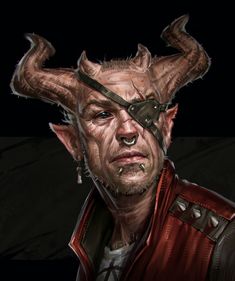 an image of a man with horns on his head