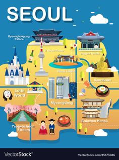 the map of seoul with all its attractions