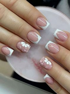 Ongles Rose Pastel, Nail Spring, Spring Bright, Nail 2024, French Manicure Nails, Summer Manicure, Work Nails, Short Square Acrylic Nails