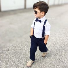 Instagram photo by @engjiandy via ink361.com Boy Dress, Bowtie And Suspenders, Baby Boy Dress, Baby Boy Birthday