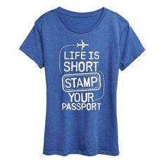 She will love showing off her style with this Women's Stamp Your Passport Graphic Tee. FEATURES Short sleeves CrewneckFABRIC & CARE Solid Color: Cotton ; Heather Colors: Cotton/Polyester Machine wash Imported Size: X Large. Color: Med Blue. Gender: female. Age Group: adult. How To Show Love, Blue Gender, Her Style, Fabric Care, Gender Female, Graphic Tee, Royal Blue, Age Group, Graphic Tees