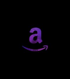 an amazon logo is shown in the dark with stars on it's back ground