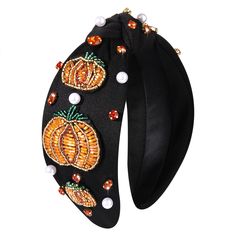 PRICES MAY VARY. From the spooky to the supernatural,Halloween is a time to get creative and have fun!Top off any look with this spooky halloween headbands for women and you'll sure be glad it's Halloween!Featuring a top knotted headband design embellished with beaded pumpkin,orange crystals and white pearls.Creating spooky vibes for the perfect halloween costume with these halloween pumpkin headband! You will be the cutest and coolest girls on the block with the crystal embellished headband!You Beaded Ghost, Supernatural Halloween, Pumpkin Headband, Beaded Pumpkin, Halloween Headbands, Headband Beaded, Headband Design, Headband Pearl, Embellished Headband