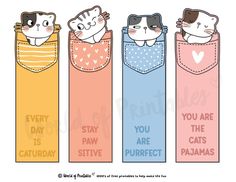 These free printable cat bookmarks are purrfect for any cat lover! With cute designs and fun cat-themed puns, they’re a great way to brighten up your reading. Download and print these adorable bookmarks today! Monster Bookmark, Super Cute Cats, Printable Bookmarks, Cat's Paw, Cute Bookmarks, Free Printable Calendar, Planner Printables Free