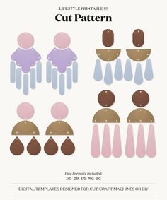 the cut pattern shows different shapes and sizes