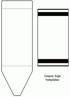 an envelope with the name crayon sign templates in black and white on it