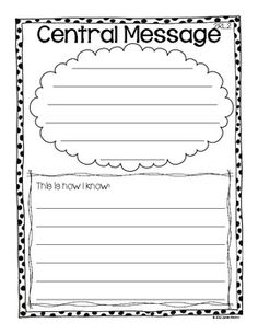 the central message worksheet