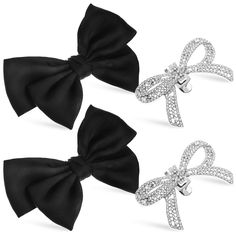 PRICES MAY VARY. 🎀 Versatile Style Options: This product consists of two different styles of butterfly shoe clips, which can meet your decorative needs for different styles of shoes. 🎀 Elegant Black Satin Bow: Adorned with a sophisticated black satin bow, these shoe clip embellishments offer an elegant and luxurious feel. 🎀 Sparkling Rhinestone Shoe Clips: Designed with shimmering rhinestones, these bow shoe clips add a dash of glamour and sophistication to your ensemble. 🎀 Removable Clip De Satin Accessories, Jewelry Clips, Butterfly Shoe, Butterfly Shoes, Shoe Buckle, Shoes Elegant, Clip Design, Heel Accessories, Leather Formal Shoes