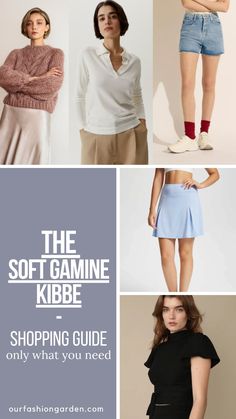 A shopping guide for the Soft Gamine in the kibbe system Love Mom, Now What, Chunky Sweater, Signature Style, High Waisted Shorts, A Line Skirts, Pleated Skirt