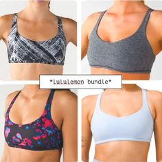 Bundle Of 4 Lululemon Free To Be Bra - Wild Details Of Each Item Are In The Individual Listings In My Closet! All Size 6 Lululemon Bag Included In Shipment Upon Request After Purchase! Lululemon Bag, Free To Be Bra, Lululemon Bags, Lululemon Free, Women's Intimates, Black Gray, Lululemon Athletica, Black And Grey, Size 6