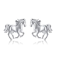 PRICES MAY VARY. Design: Horse earrings are a popular style of jewelry featuring designs inspired by horses. Small and simple earrings that feature a silhouette or outline of a horse's head or full body. These studs are versatile and can be worn for everyday occasions. Material:Horse earrings:Made of 925 sterling silver, hypoallergenic, tarnish resistant,nickel-free,lead-free,cadmium-free,suitable for long-term wear,not contain any allergic element. Size:Horse earrings:12*12mm,Packaging: 1x Hors Earrings Horse, Colorful Stud Earrings, Tiny Horses, Horse Earrings, Bridemaids Gifts, Silver Horse, Horse Jewelry, Buy Earrings, Earring Gift