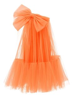 Orange Tulle Dress, Peach Tulle Dress, Neon Orange Dress, Neon Bows, Baby Daisy, Skirt Ruffle, Sleepwear Dress, Bow Dress, Dress Orange