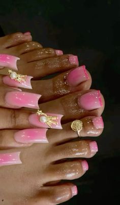 Designs For Short Nails, Acrylic Toe Nails, Hard Nails, Long Acrylic Nail Designs, Cute Toe Nails, Drip Nails, Nails Design With Rhinestones, Dope Nail Designs