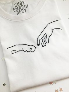 Best t-shirt, white t-shirt for girl's, worldwide t-shirt Pola Jaket, Positive Clothing, Diy Embroidery Shirt, Clothes Embroidery Diy, Shirt Design Inspiration, Pola Sulam, Embroidery On Clothes, 자수 디자인, Sewing Embroidery Designs