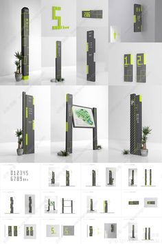 an assortment of different types of outdoor signage