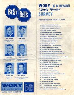 an advertisement for the best men in milwaukee, including some of their names and numbers