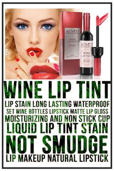 Wine Lip Tint, Lip Stain Long Lasting Waterproof, 6 Colors /Set Wine Bottles Lipstick Matte Lip Gloss, Moisturizing and Non Stick Cup Liquid Lip Tint Stain, Not Smudge Lip Makeup Natural Lipstick ❀【Unique Design】: The design of the lip tint is inspired by wine. The appearance design of the wine bottle shape adds artistic flavor to the product. The cute and unique appearance makes people like it at a glance. It is a rare gift. Especially suitable for wine lovers and makeup lovers. Lip Makeup Natural, Wine Lip Tint, Wine Lips, Lipstick Matte, Natural Lipstick, Matte Lip Gloss