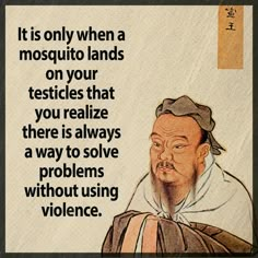 an image of a man with a quote on it that says, it is only when mosquito