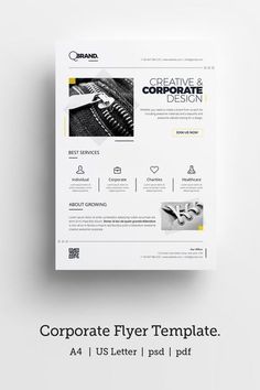 the corporate flyer template is ready to be used as a brochure