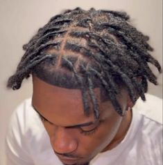 Instant Locs Short Hair, Barely Twist Locs, Small Dreadlocks, Dread Hairstyles For Men Short, Men Starter Locs, Freeform Dreads Taper