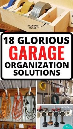 an organized garage organization solution with lots of storage space and tools in the bottom drawer