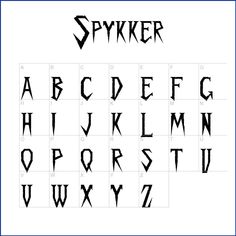 the font and numbers for spooker