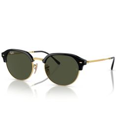 From Ray-Ban&#x2C; the Men's RB442955-X 55mm Round Sunglasses feature:Propionate frameRound shapeGreen solid lensRx ableNon-polarizedApprox. 55mm lens- 20mm bridge- 145mm templeImported. Black Round Sunglasses, Ray Ban Men, Mens Eyewear, The Men, Dillard's, Eyewear Sunglasses, Ray Ban, Sunglasses Accessories, Chic Outfits