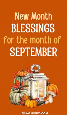 an orange background with the words new month's greetings for the month of november