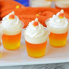 Classic Punch Recipe, Jello Shots With Vodka, Shots With Vodka, Candy Corn Jello, Creamsicle Milkshake, Candy Corn Jello Shots, Jello Shots Recipe, Jello Shots Vodka, Halloween Jello Shots