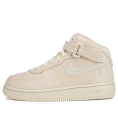 (PS) Nike Stussy x Air Force 1 Mid 'Fossil' DN4157-200 (AF1/SNKR/Skate/Casual/Classic) Stussy Air Force, Nike X Stussy, Nike Stussy, Air Force 1 Mid, Air Force 1, Nike Air Force, Fossil, Air Force, Nike Air