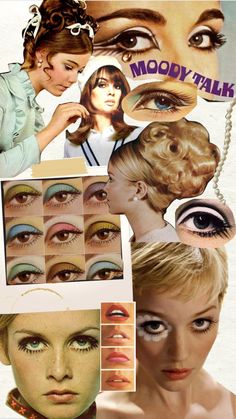 Hollywood 60s Fashion, 60s Doll Makeup, 60s Soft Aesthetic, Makeup In The 60s, Easy Vintage Makeup, 60s Makeup Aesthetic, 60s Pinup, French Aesthetic Makeup