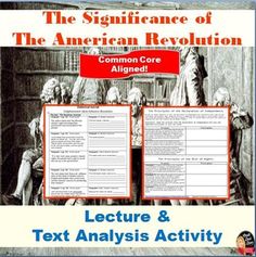 the significance of the american revolution lecture and text analsis activity for grade 3 students