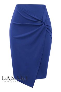 Lasaky - Elegantly Tailored Semi-Fitted Waist Skirt Professional Skirt, Pencil Skirt Work, Solid Skirt, Wrap Around Skirt, Solid Color Dress, Pencil Skirts, Wear To Work, Body Con Skirt, Types Of Skirts