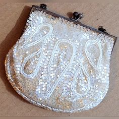 Antique 1910s Art Nouveau Seed Beaded Evening Bag Purse Made In France Kiss Lock 1910s Art, Art Nouveau Silver, Beaded Evening Bags, Female Art, Evening Bags, Made In France, Art Nouveau, Kiss, Purse