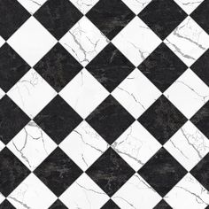 a black and white checkered tile pattern