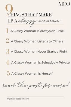 #Classywomantips#tips Elegant Lady Checklist, How To Act Gracefully, Habits Of Classy Women, How To Become Elegant Classy Women, How To Behave Like A Lady, How To Become A Classy Woman, How To Carry Yourself Like A Lady, How To Become Classy, Habits Of Elegant Women