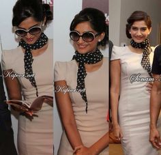 three pictures of two women wearing sunglasses and one has a book in her hand while standing next to each other