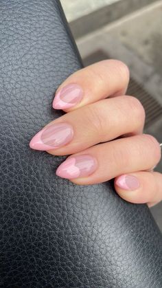 Unghie Sfumate, Kutek Disney, Soft Nails, Pink Nail, Pink Acrylic Nails, Chic Nails, Short Acrylic Nails, Makati