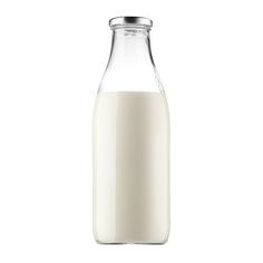 a bottle of milk on a white background