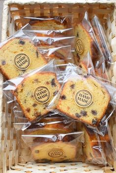 several pieces of bread wrapped in plastic