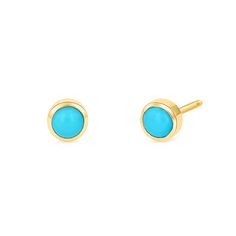 Turquoise Solitaire Stud Earrings Turquoise Stud Earrings, Dainty Studs, Solitaire Studs, Turquoise Stones, Earring Sale, Dainty Earrings, Turquoise Color, Turquoise Earrings, Gold Earrings Studs