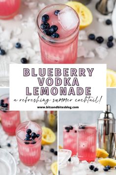 I love taking advantage of in-season produce and this is a great blueberry cocktail recipe to take advantage of blueberry season! Blueberry Drinks Alcohol, Blueberry Lemonade Vodka, Alcoholic Drinks Vodka, Bits And Bites, Blueberry Drinks, Blueberry Cocktail, Blueberry Vodka, Lemon Cocktail