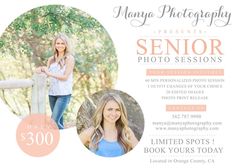 a flyer for a senior photography session