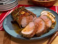 Roasted Pork Loin, Pork Loin Roast Recipes, Geoffrey Zakarian, Roasted Pork, Pork Loin Roast, Stuffed Pork Tenderloin