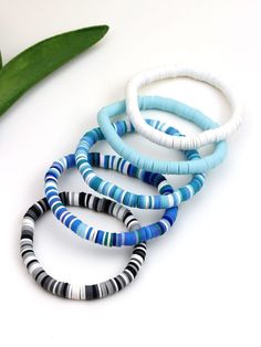 Color: Multicolor Gender: Women Material: Polymer Clay Product Measurements in cm : Size Diameter one-size 5.5 Bracelets Preppy, Matching Couple Bracelets, Bracelets For Boyfriend, Crystal Bead Jewelry, Blue Clay